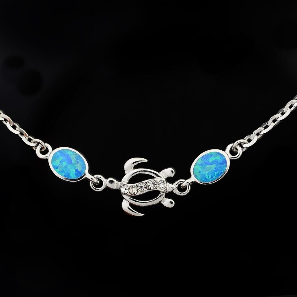 Opal Turtle Ankle Bracelet