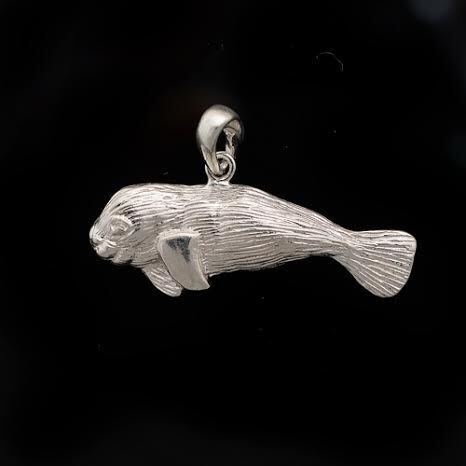 Sterling Silver Manatee Pendant