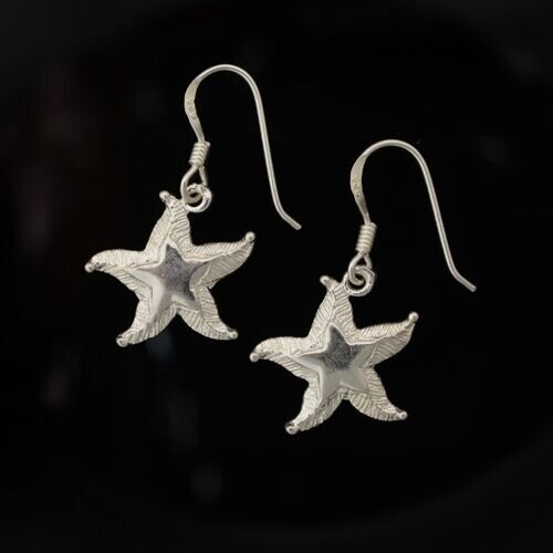 Sterling Silver Starfish Earrings