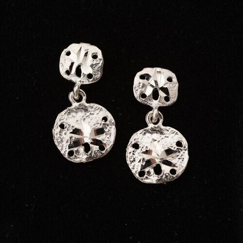 Sterling Silver Sand Dollar Earrings