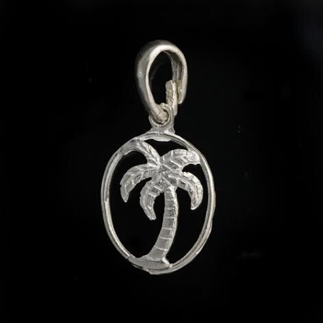 Sterling Silver Palm Tree Pendant