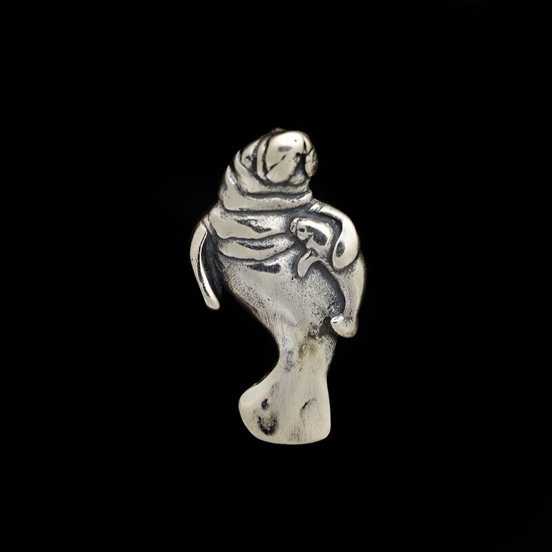 Sterling Silver Manatee Pendant