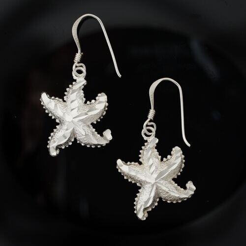 Sterling Silver Starfish Earrings