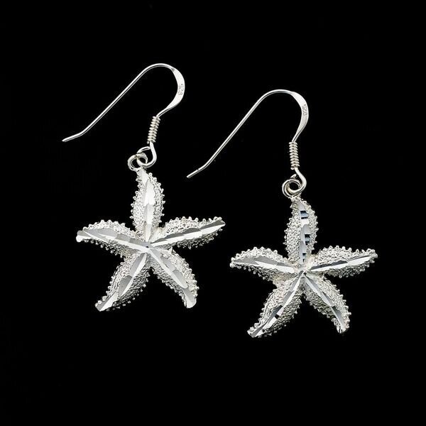 Sterling Silver Starfish Earrings