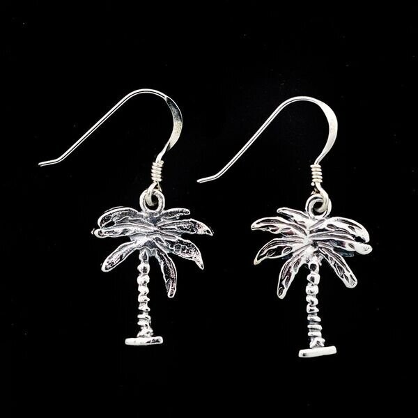 Sterling Silver Palm Tree Earrings