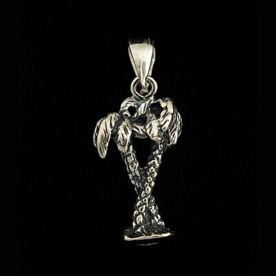 Sterling Silver Double Palm Tree Pendant