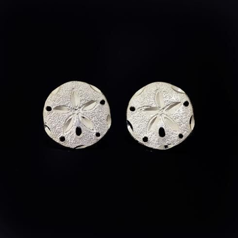 Sterling Silver Sand Dollar Earrings