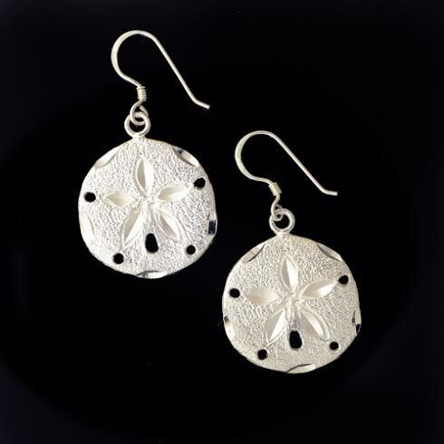 Sterling Silver Sand Dollar Earrings