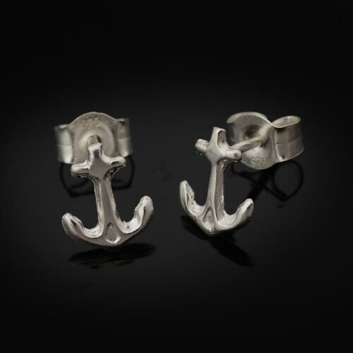 Sterling Silver Anchor Earrings