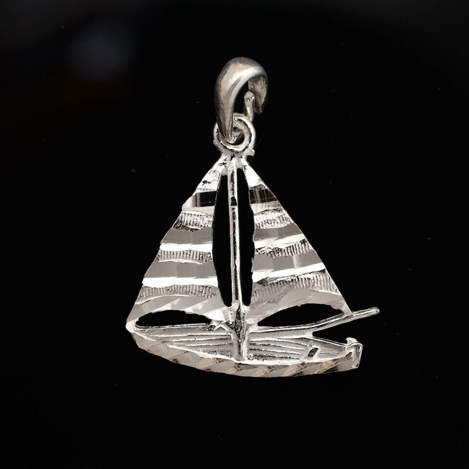 Sterling Silver Boat Pendant
