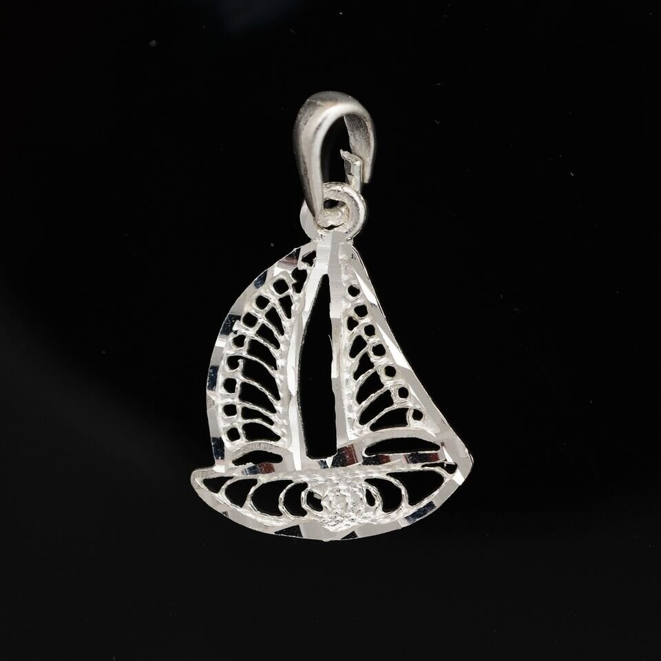 Sterling Silver Boat Pendant