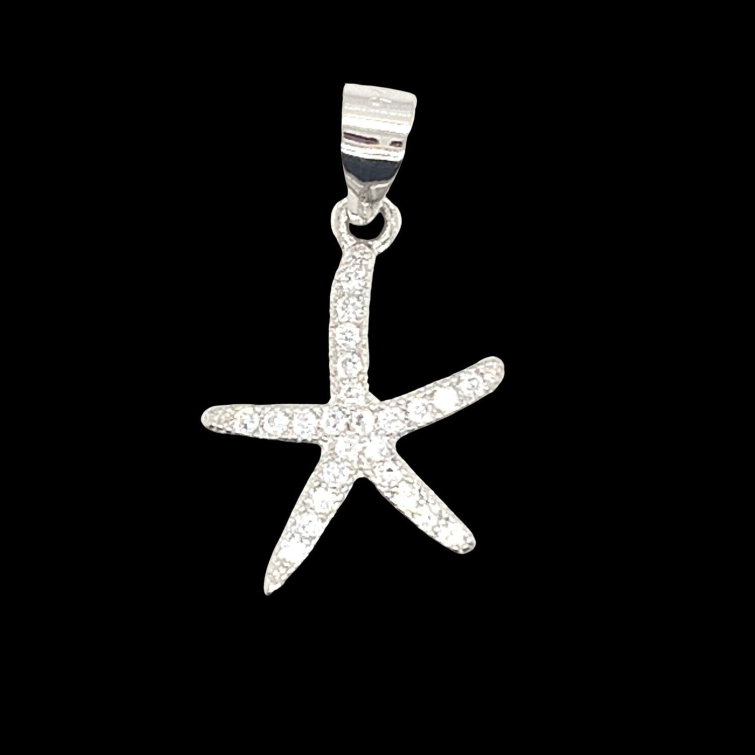 Cubic Zirconia Starfish Pendant