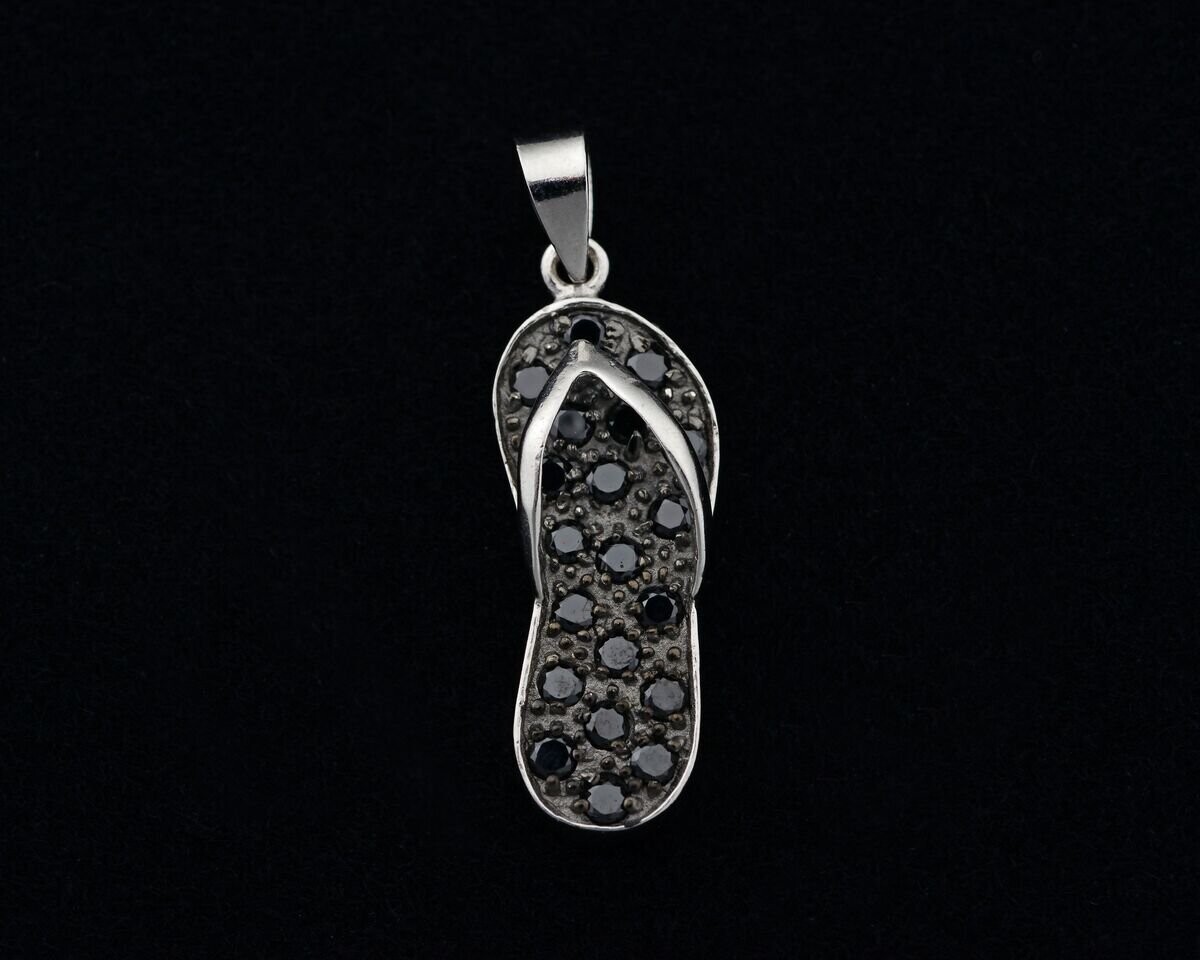 Cubic Zirconia Flip Flop Pendant