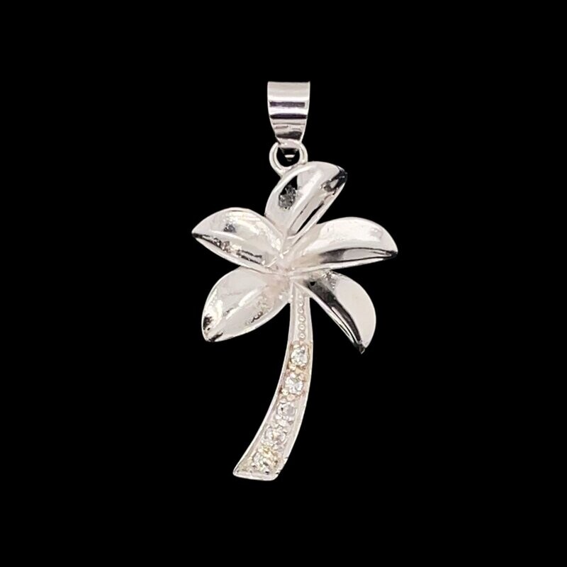 Cubic Zirconia Palm Tree Pendant