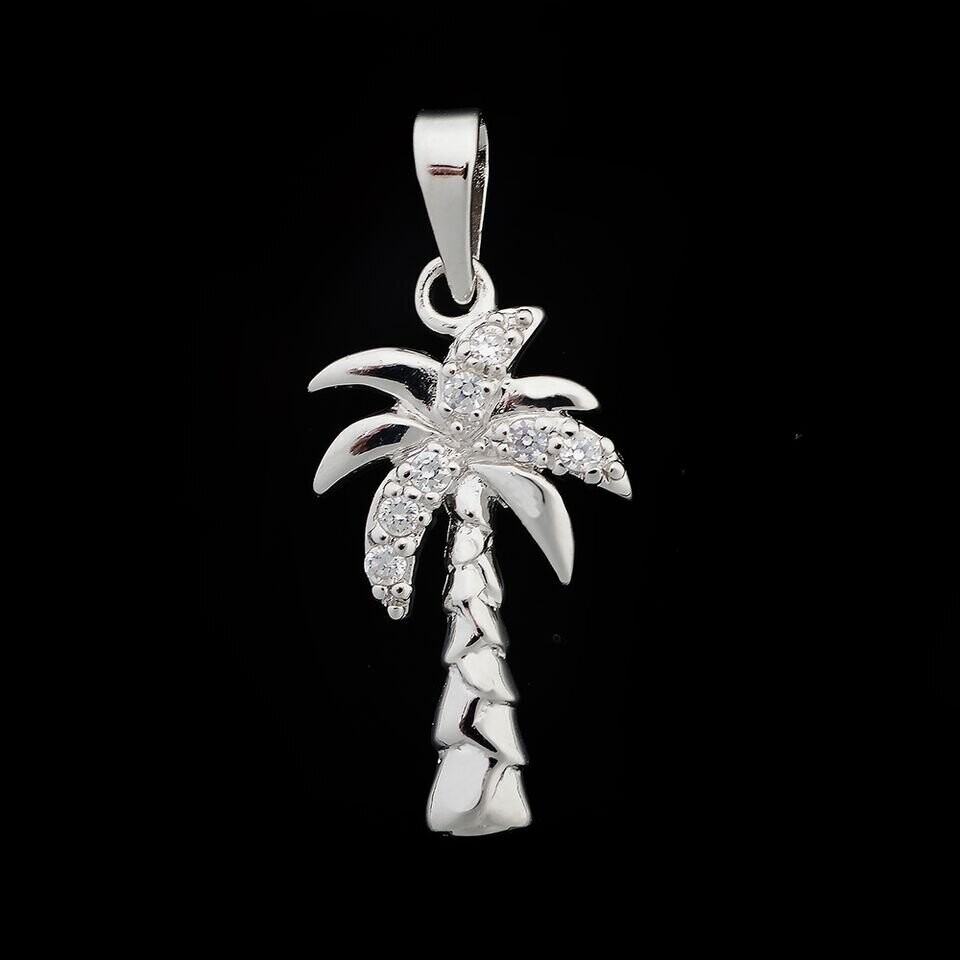 Cubic Zirconia Palm Tree Pendant
