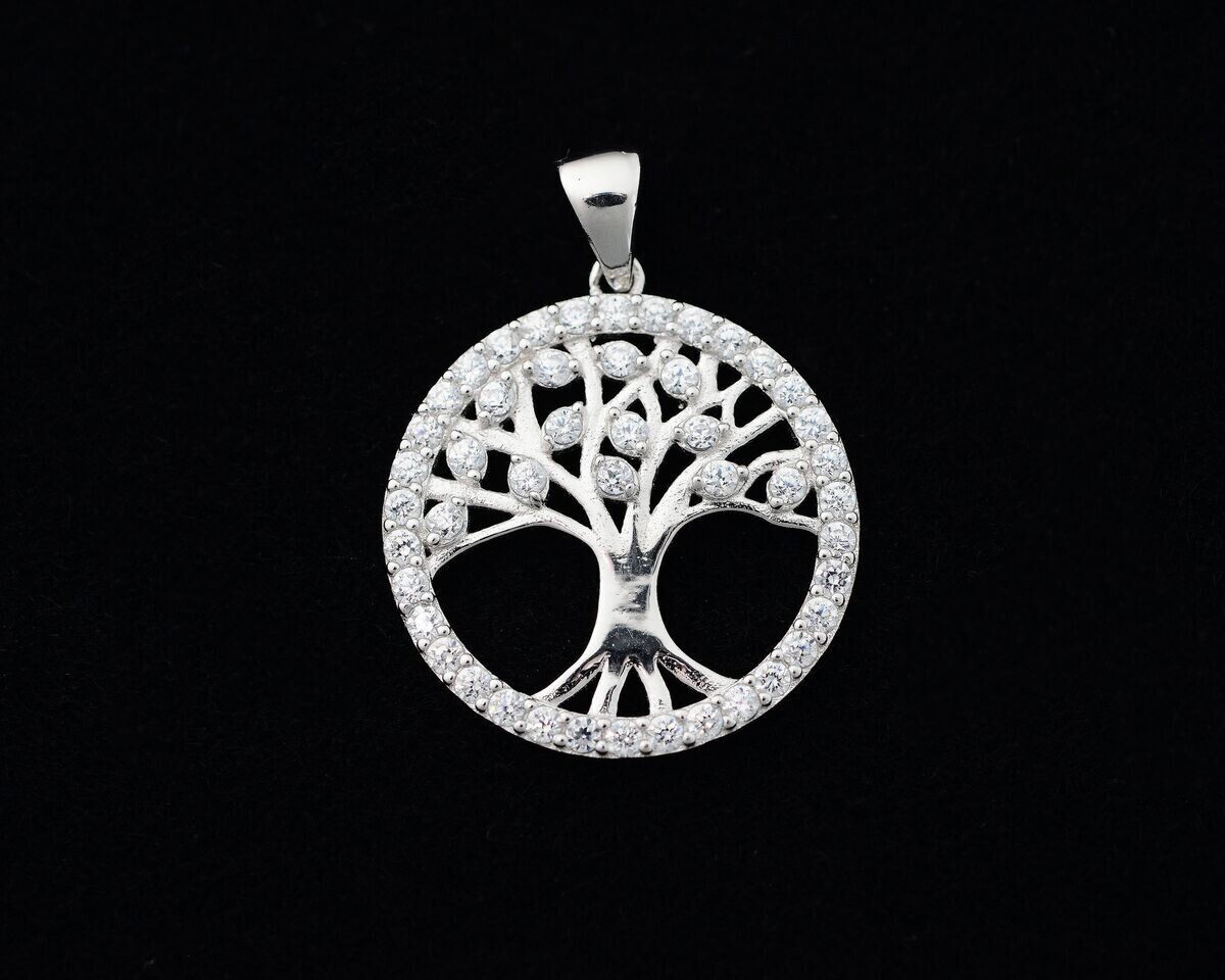 Cubic Zirconia Tree of Life Pendant