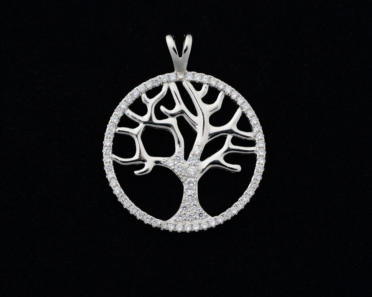 Cubic Zirconia Tree of Life Pendant