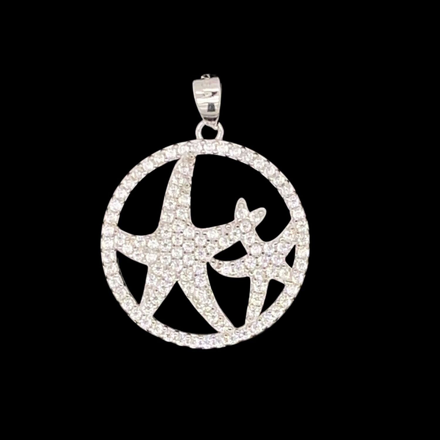 Cubic Zirconia Starfish Pendant