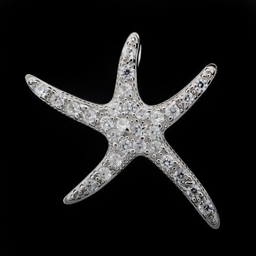 Cubic Zirconia Starfish Pendant