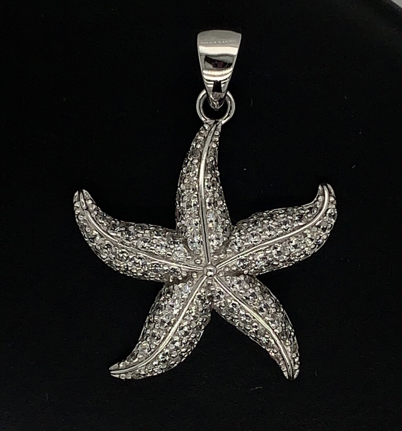 Cubic Zirconia Starfish Pendant