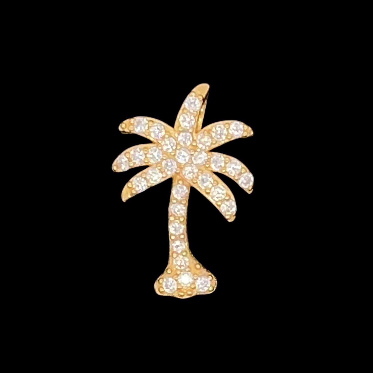 Cubic Zirconia Palm Tree Pendant