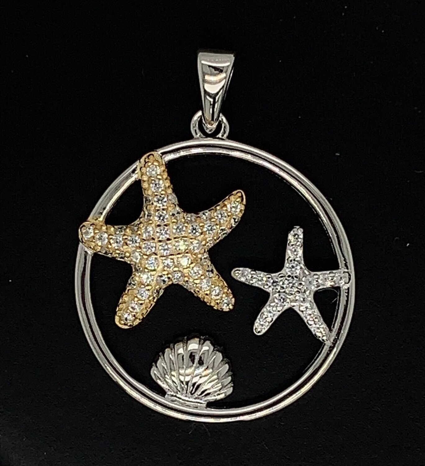 Cubic Zirconia Starfish Pendant