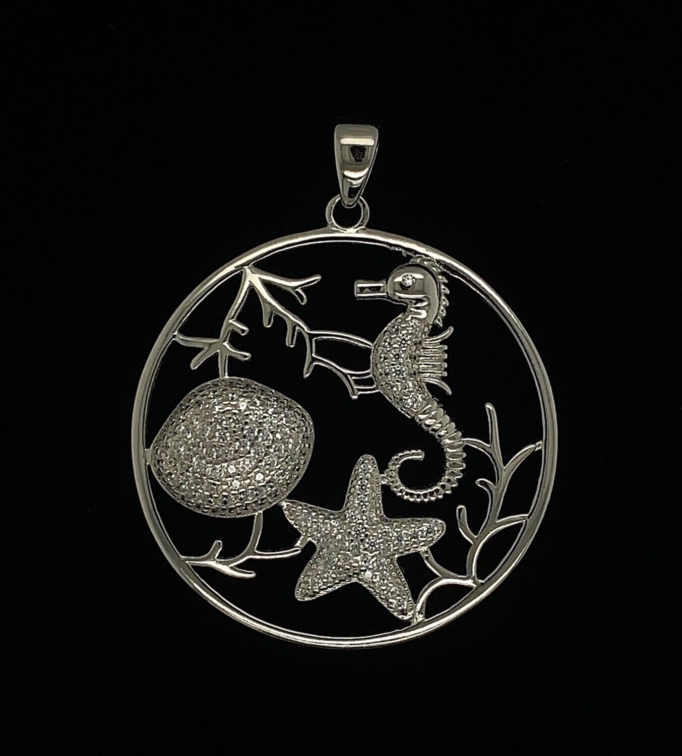 Cubic Zirconia Seahorse / Shell / Starfish Pendant