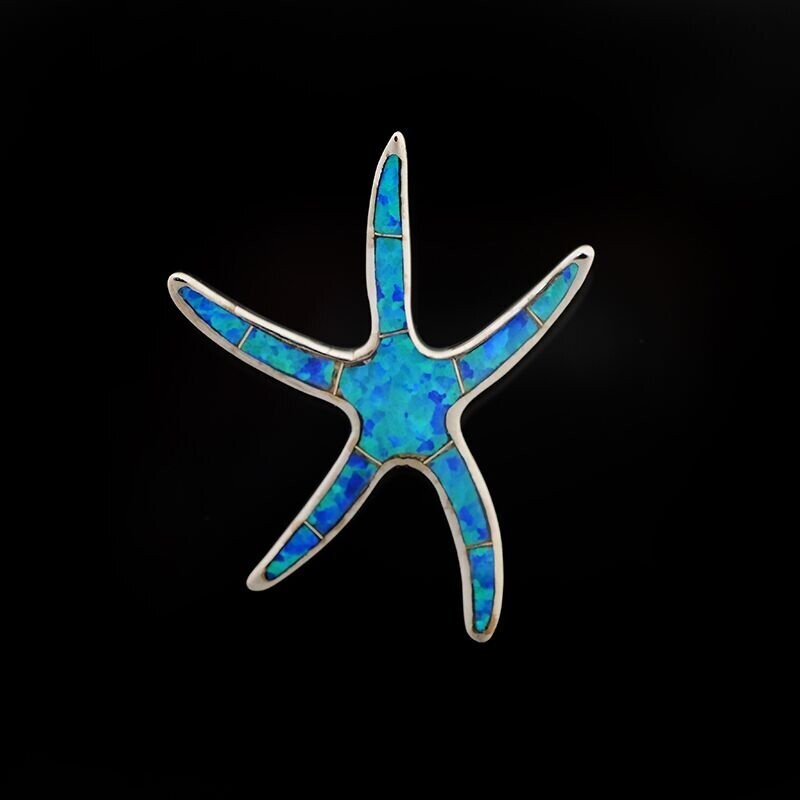 Opal Starfish Pendant