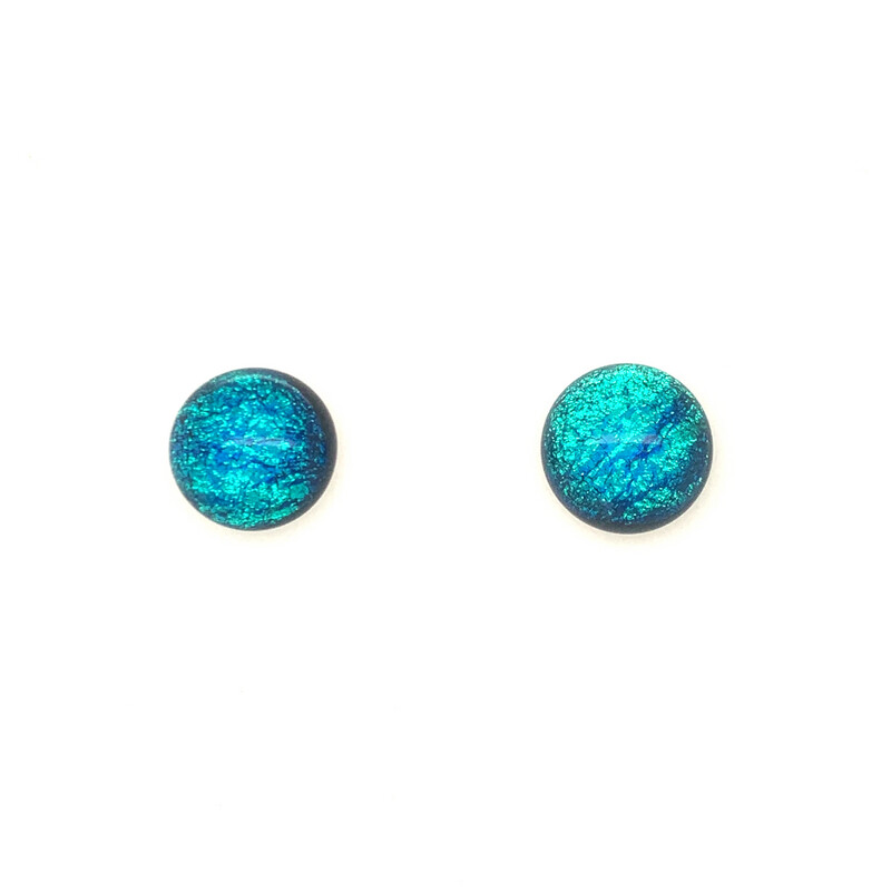 Dichroic Glass Post Earrings