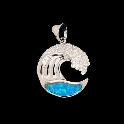 Opal Wave Pendant