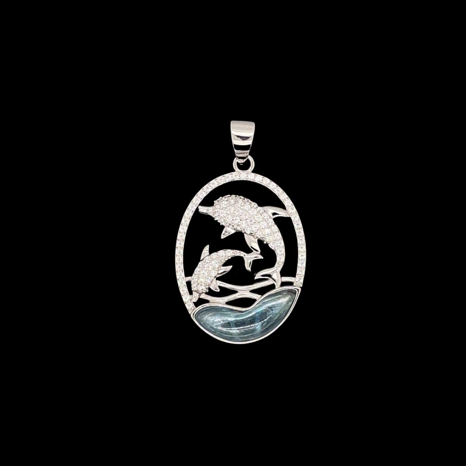 Kyanite Dolphin Pendant