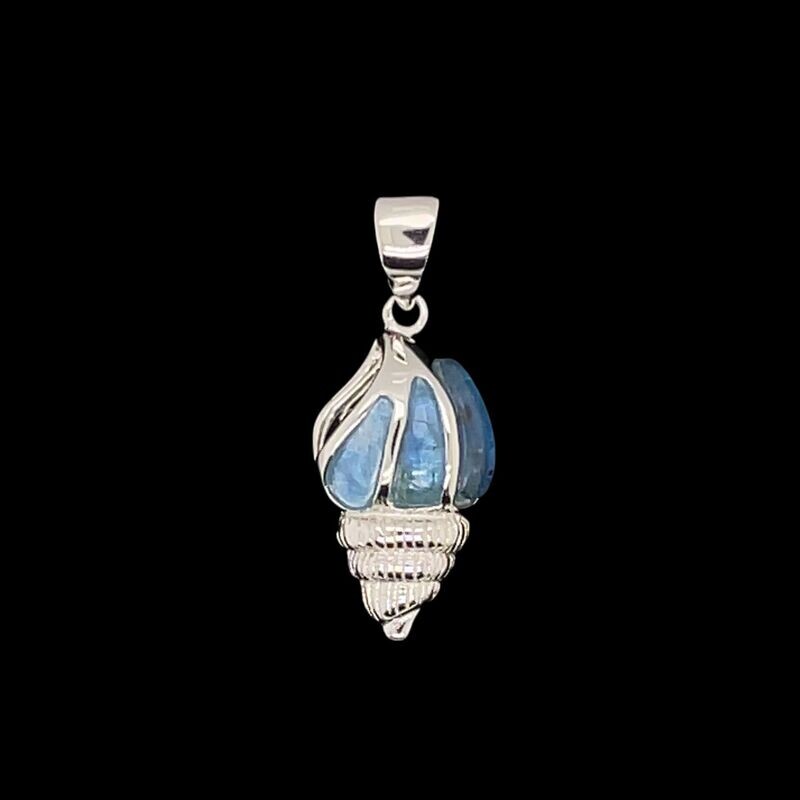 Kyanite Shell Pendant