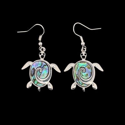 Abalone Turtle Earrings