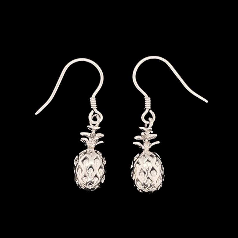 Sterling Silver Pineapple Earrings