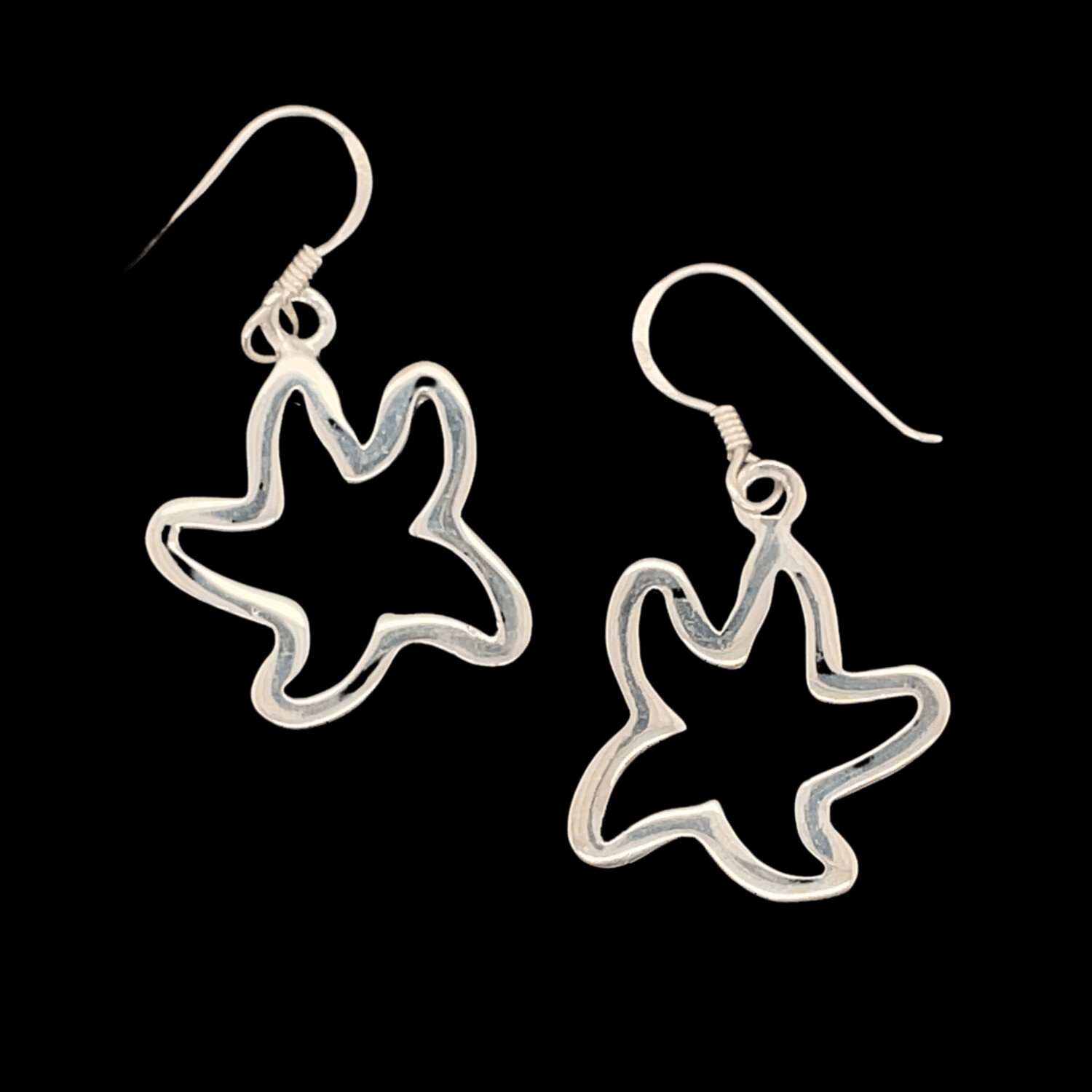 Sterling Silver Starfish Earrings