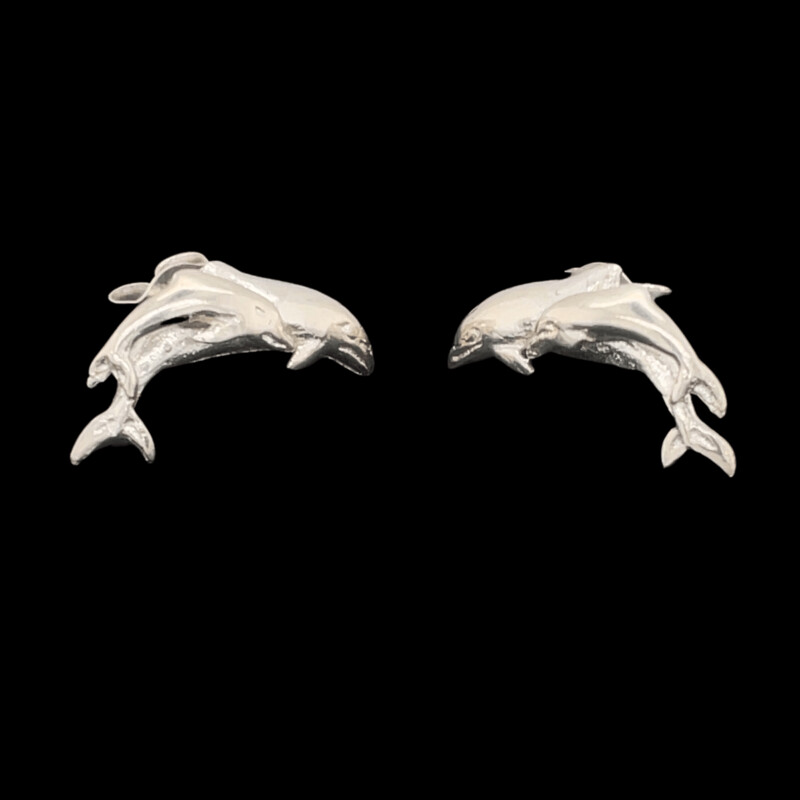 Sterling Silver Dolphin Earrings