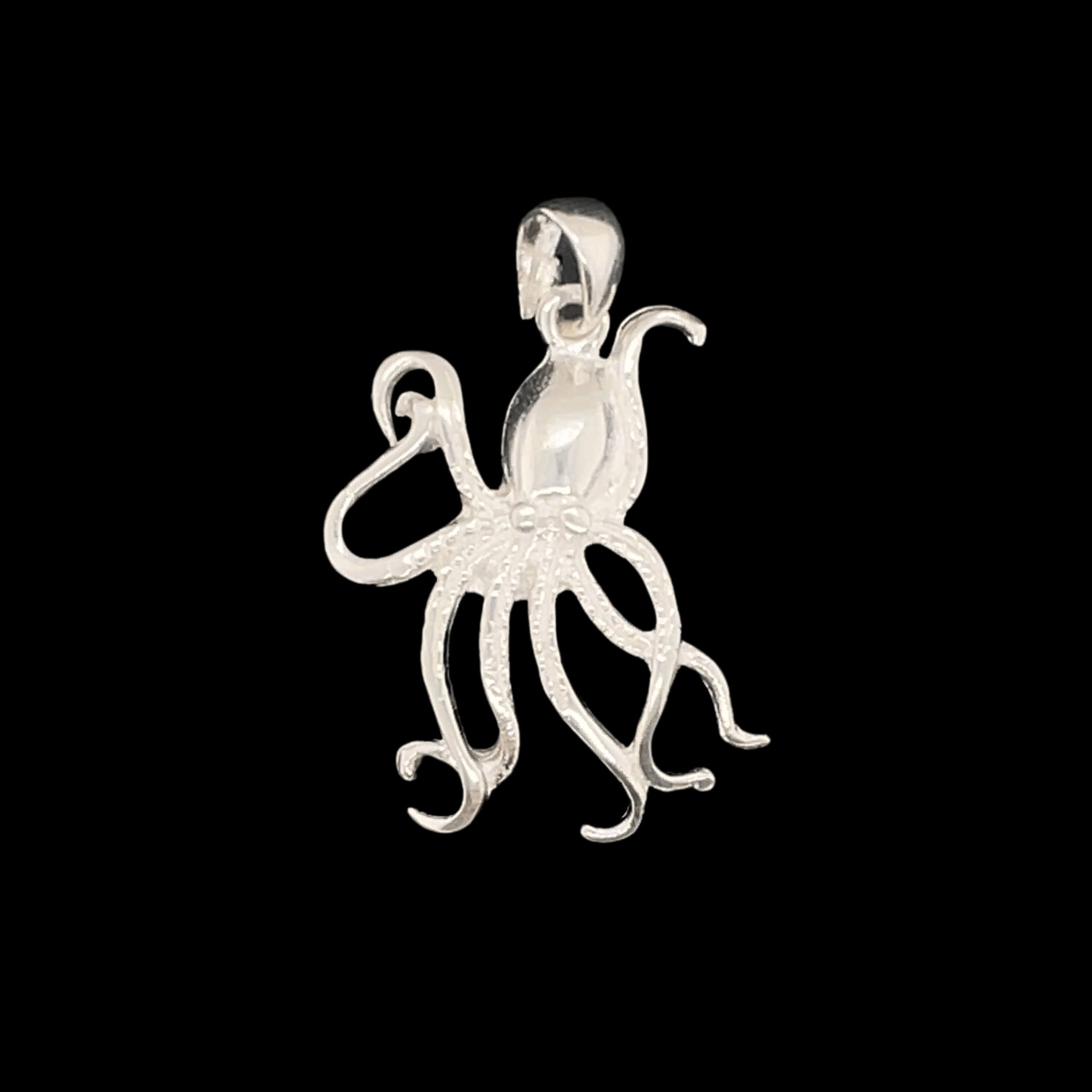 Sterling Silver Octopus Pendant