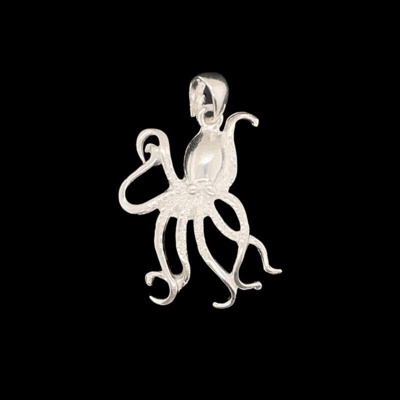 Sterling Silver Octopus Pendant
