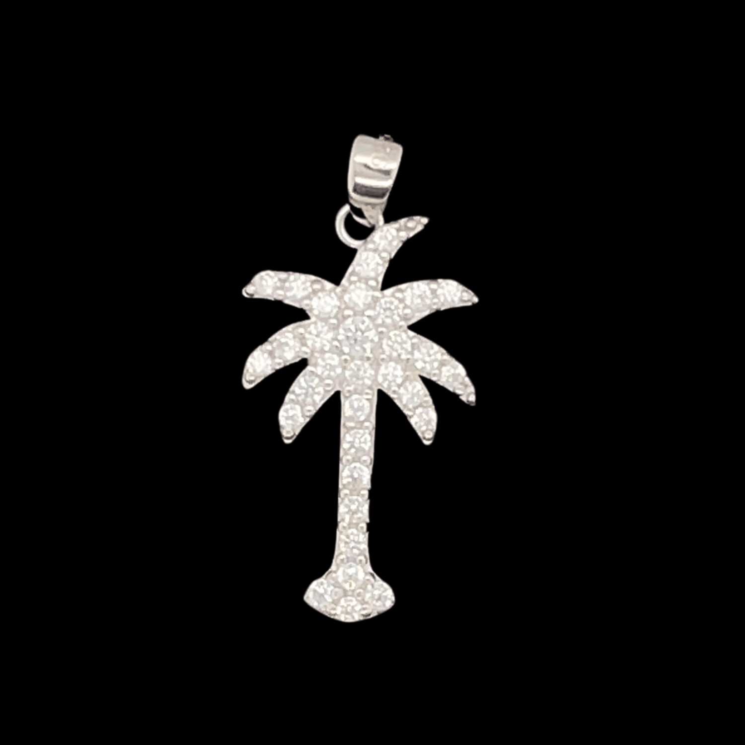 Cubic Zirconia Palm Tree Pendant