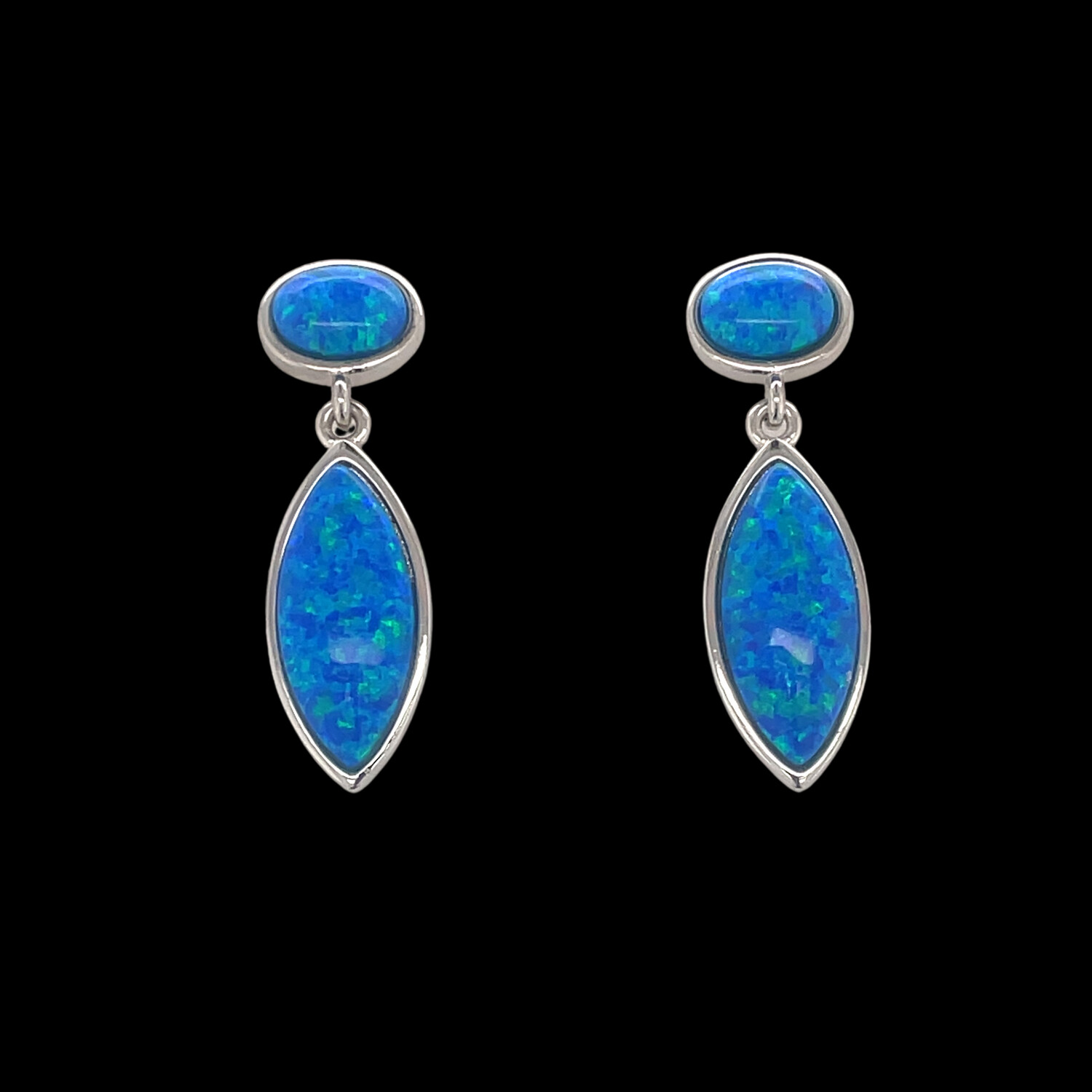 Opal & Sterling Silver Earrings