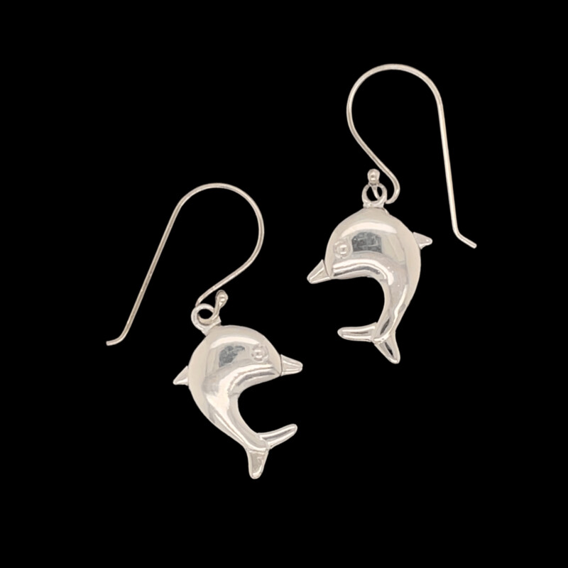 Sterling Silver Dolphin Earrings