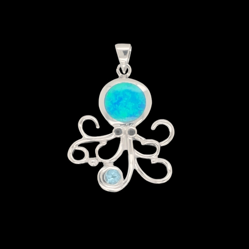 Opal Octopus Pendant