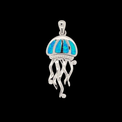 Opal Jellyfish Pendant