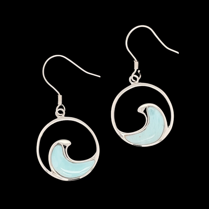 Larimar Wave Earrings