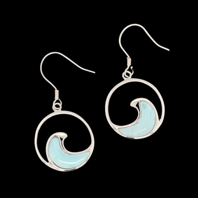 Larimar Wave Earrings