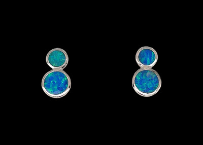 Opal Double Circle Earrings