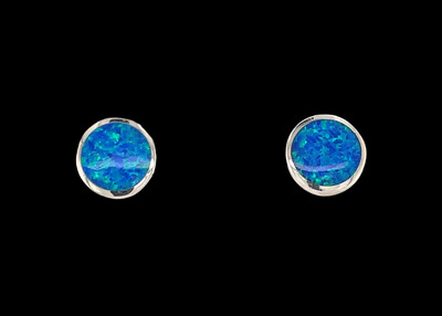 Opal Circle Earrings