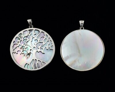 Sterling Silver and Mother-of-Pearl Tree of Life Pendant