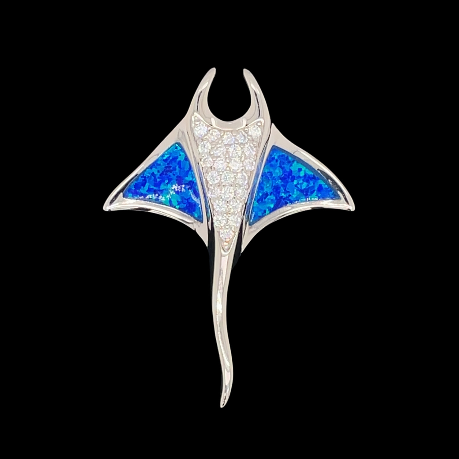 Opal Manta Ray Pendant