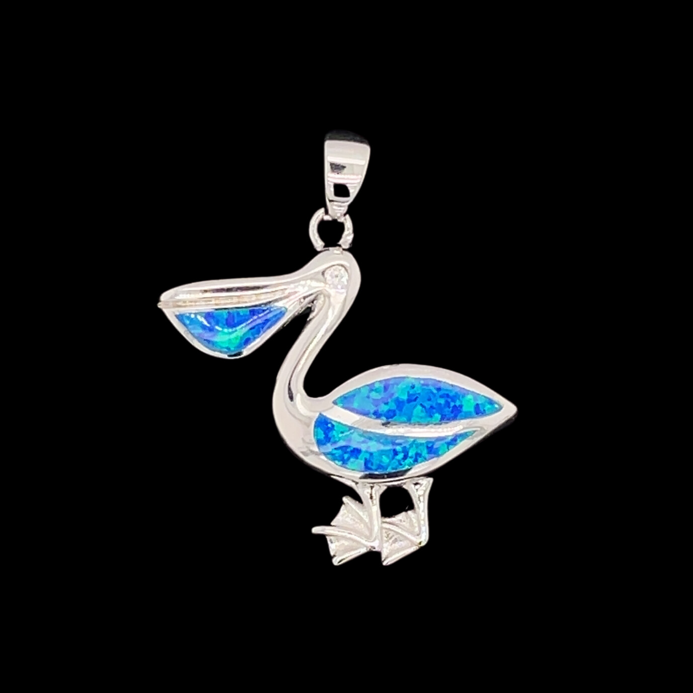Opal Pelican Pendant